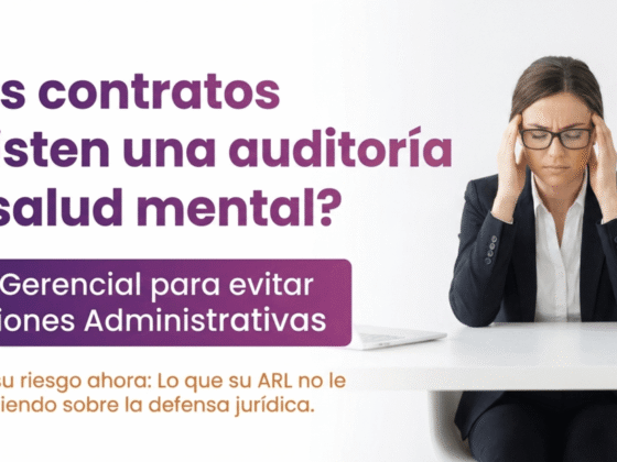 Gerente con estrés laboral preocupada por auditoría de salud mental y despido nulo bajo Ley 2466