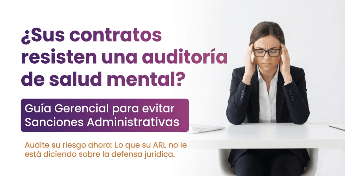 Gerente con estrés laboral preocupada por auditoría de salud mental y despido nulo bajo Ley 2466